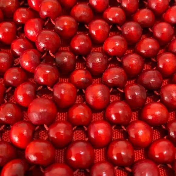 Vintage Red Beaded Clutch - Picture 10 of 11